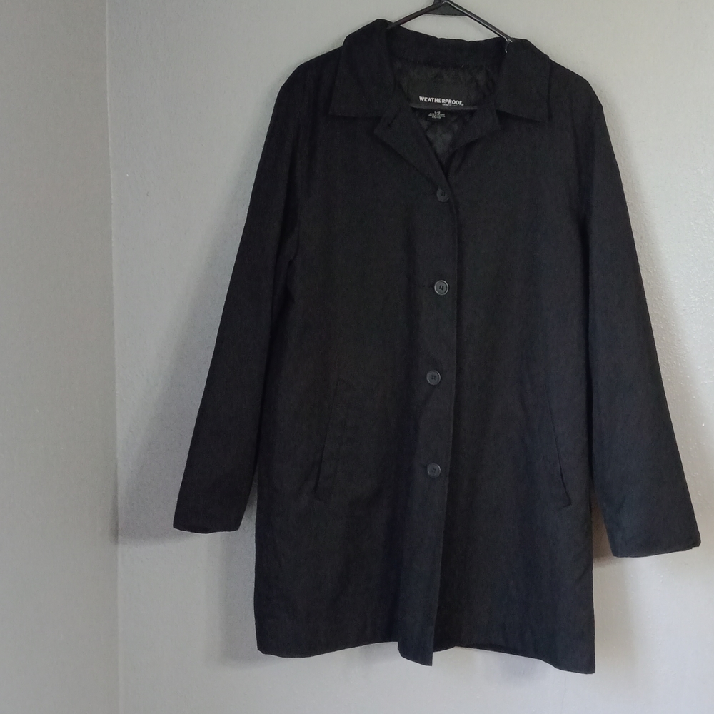 ⏳ ❄️ Weatherproof Black Coat. Size Large